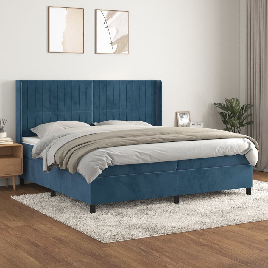 Boxspring Met Matras Fluweel 200 x 200 cm