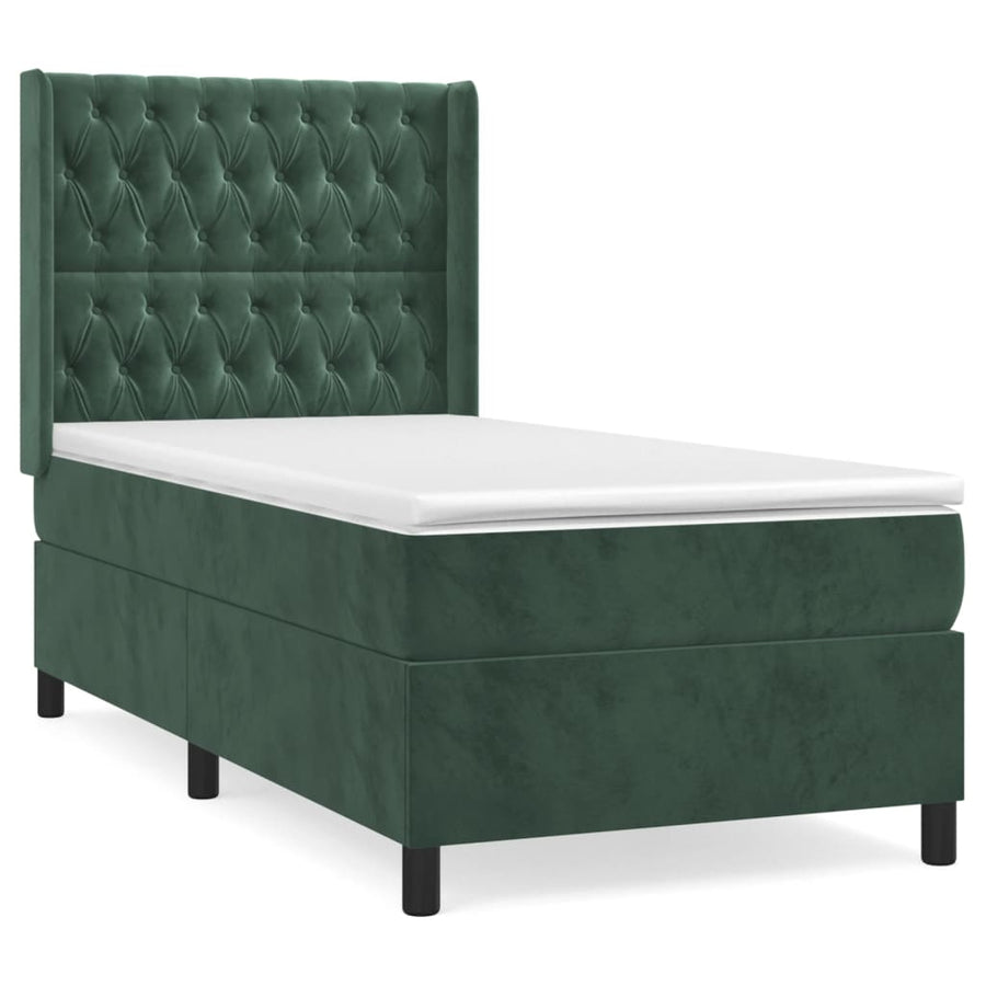 Boxspring Met Matras Fluweel 90 x 190 cm