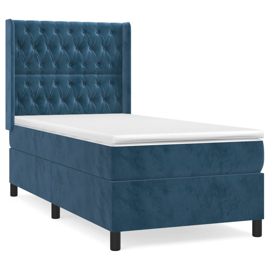 Boxspring Met Matras Fluweel 90 x 190 cm