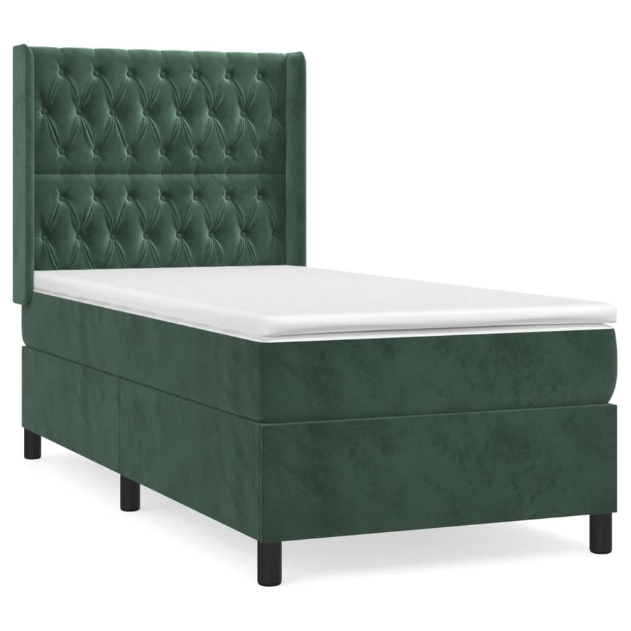 Boxspring Met Matras Fluweel 100 x 200 cm