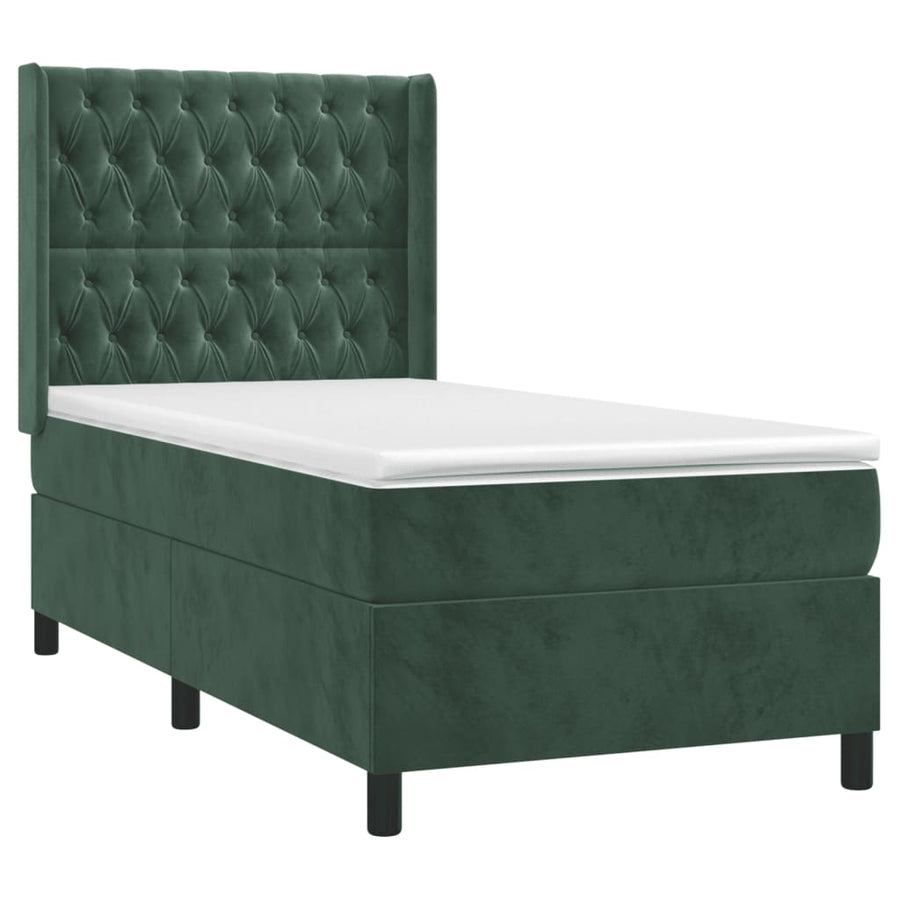 Boxspring Met Matras Fluweel 100 x 200 cm