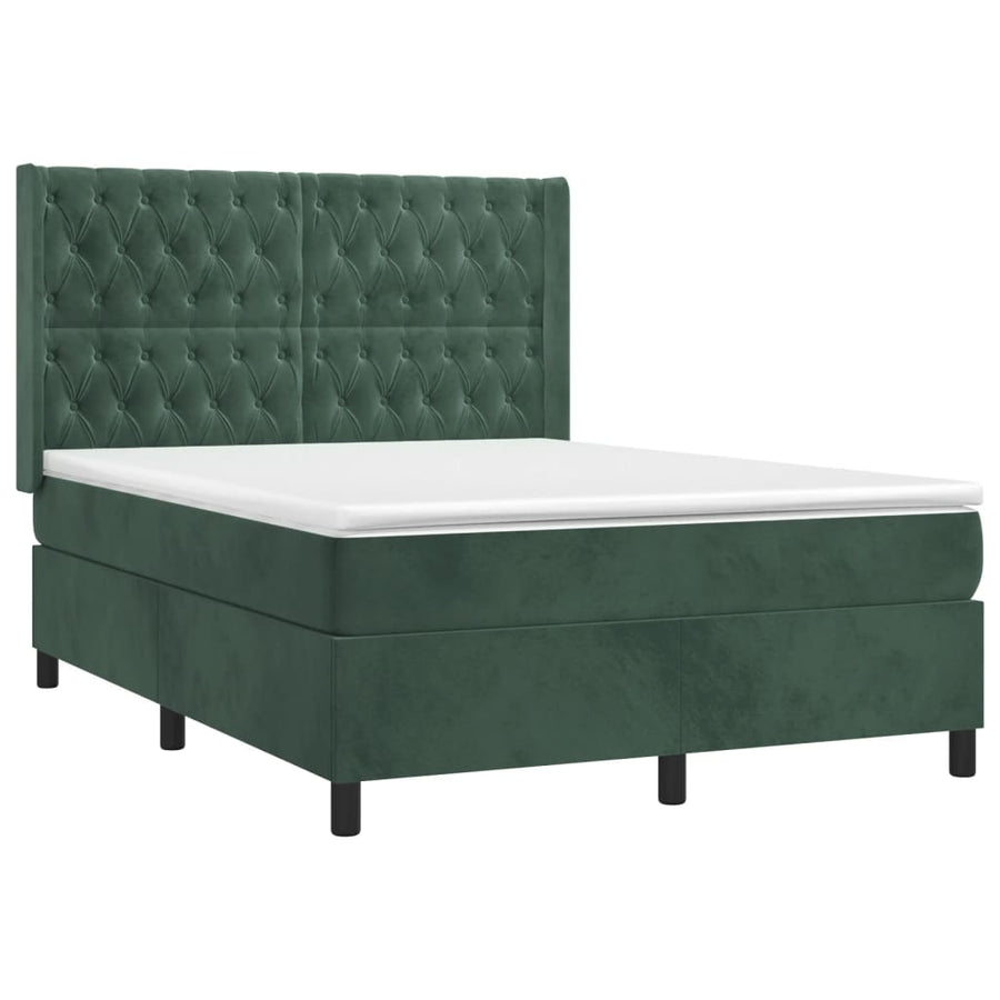 Boxspring Met Matras Fluweel 140 x 200 cm