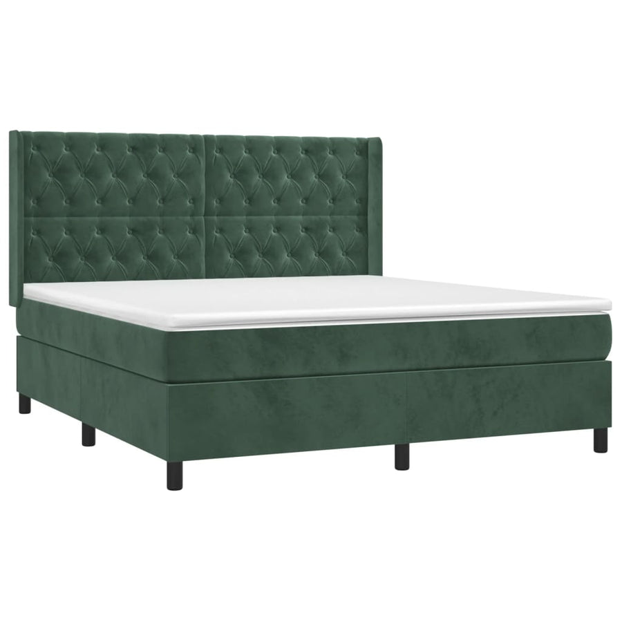 Boxspring Met Matras Fluweel 160 x 200 cm