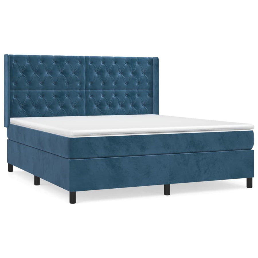 Boxspring Met Matras Fluweel 160 x 200 cm