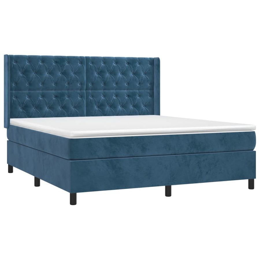 Boxspring Met Matras Fluweel 160 x 200 cm