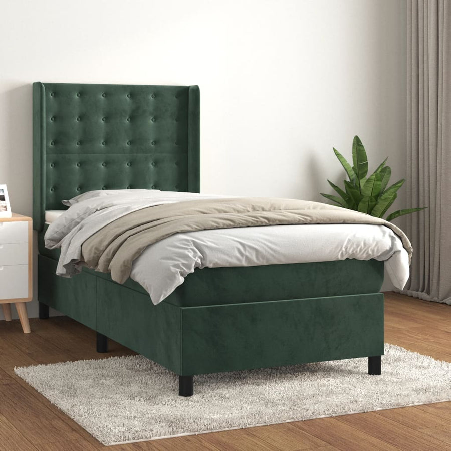 Boxspring Met Matras Fluweel 90 x 200 cm