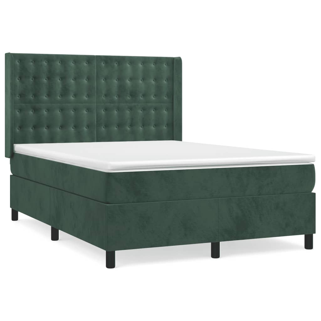Boxspring Met Matras Fluweel 140 x 190 cm