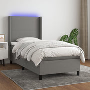 Boxspring met matras 80x200 cm donkergrijs