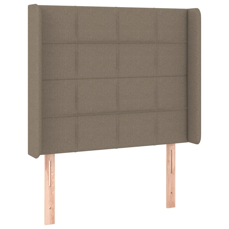 Boxspring met matras en LED stof taupe 80x200 cm 80 x 200 cm Taupe