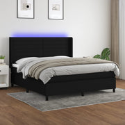 Boxspring met matras 160x200 cm zwart