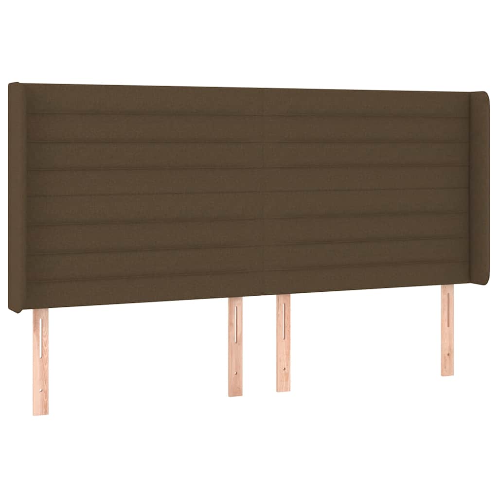 Boxspring Met Matras En Led Stof 180 x 200 cm Donkerbruin
