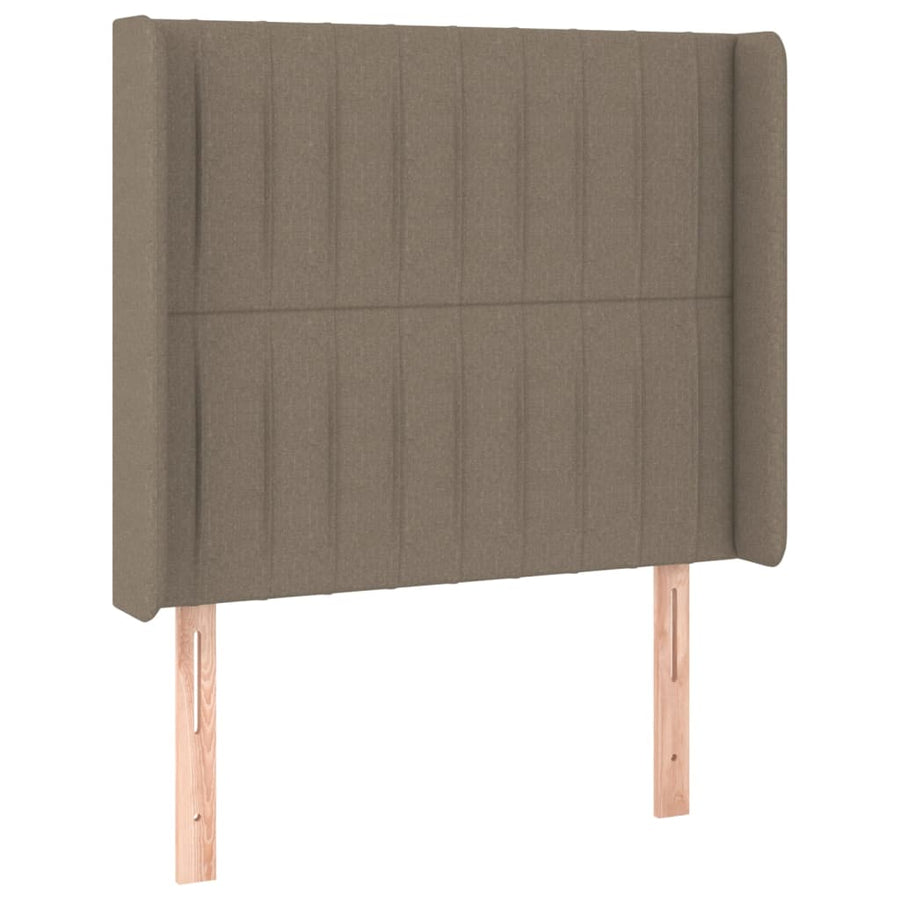 Boxspring Met Matras En Led Stof Taupe 80 x 200 cm Verticale strepen
