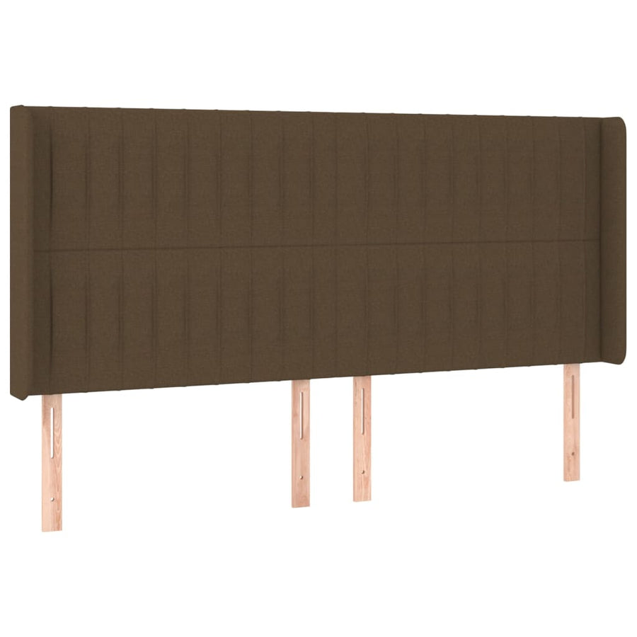 Boxspring Met Matras En Led Stof Donkerbruin 200X200 Cm 200 x 200 cm Verticale strepen