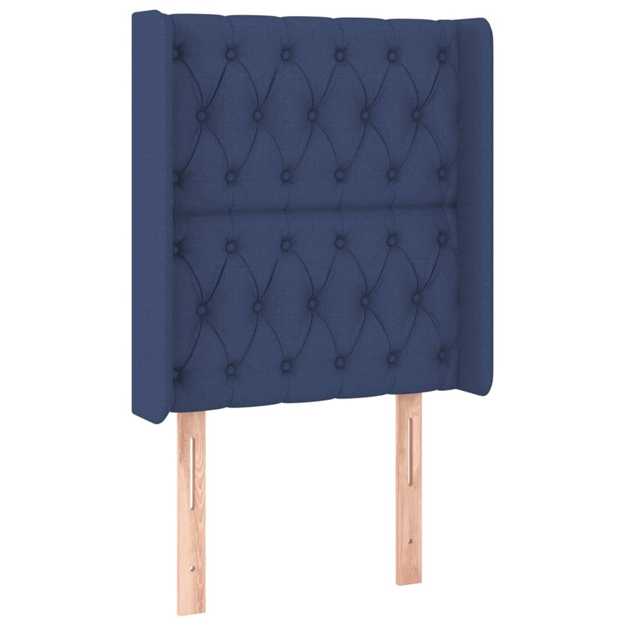 Boxspring Met Matras En Led Stof Blauw 80 x 200 cm Getuft ontwerp