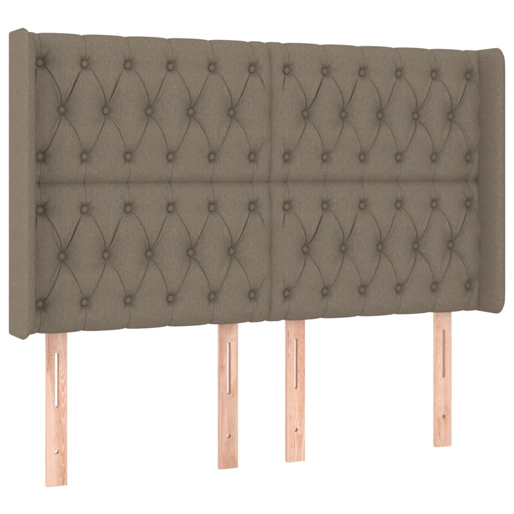 Boxspring Met Matras En Led Stof Taupe 140 x 190 cm Getuft ontwerp