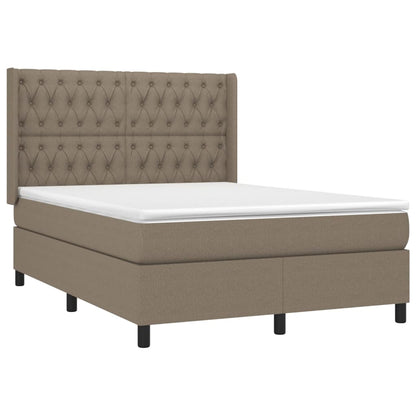 Boxspring Met Matras En Led Stof Taupe 140 x 200 cm Getuft ontwerp