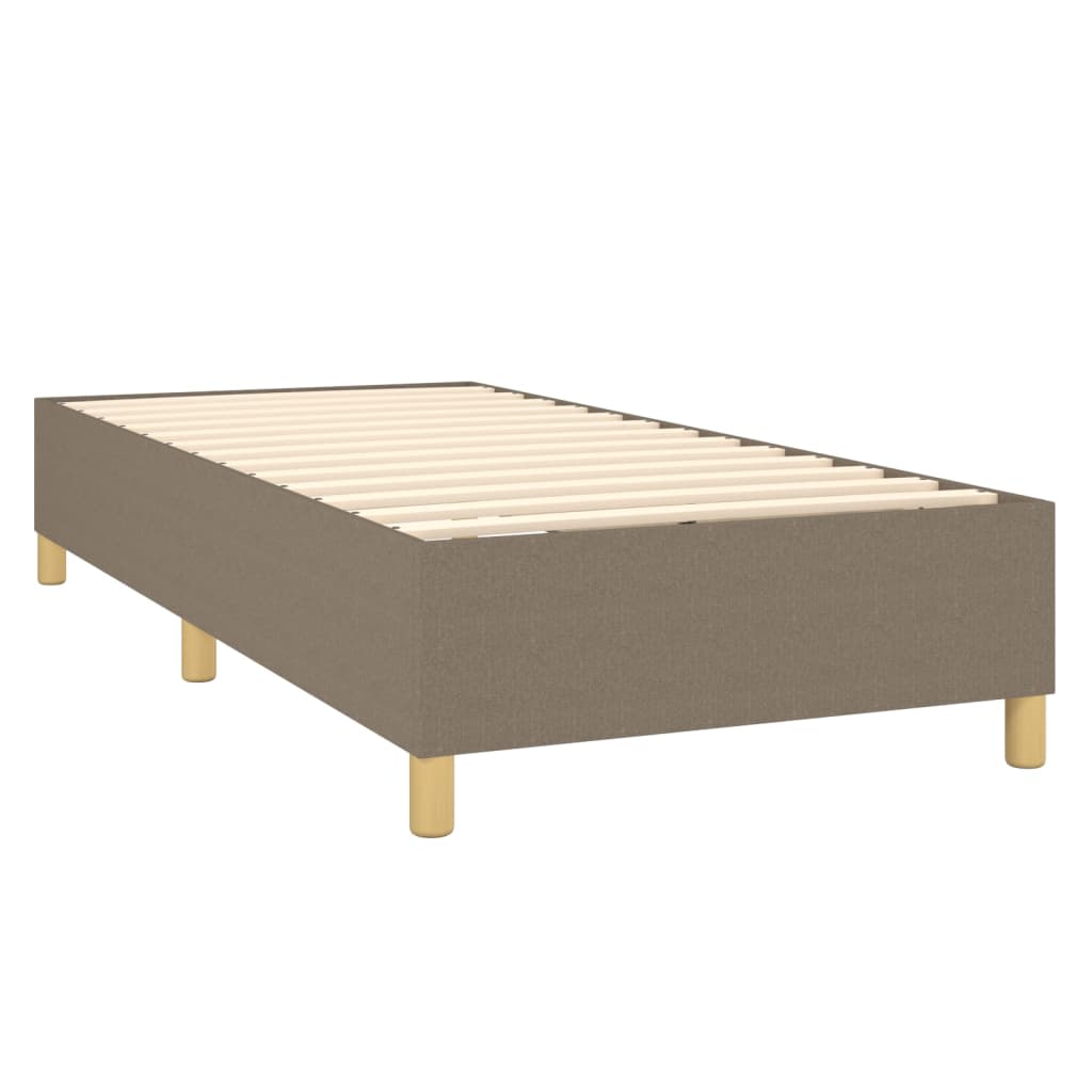 Boxspring Met Matras En Led Stof Taupe 80 x 200 cm Effen ontwerp