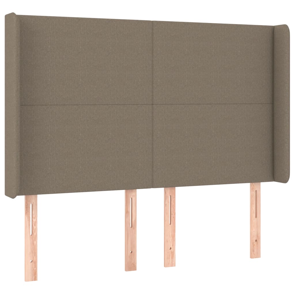 Boxspring met matras en LED stof taupe 140x200 cm 140 x 200 cm Taupe