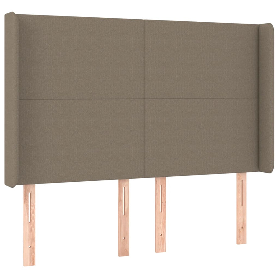 Boxspring met matras en LED stof taupe 140x200 cm 140 x 200 cm Taupe