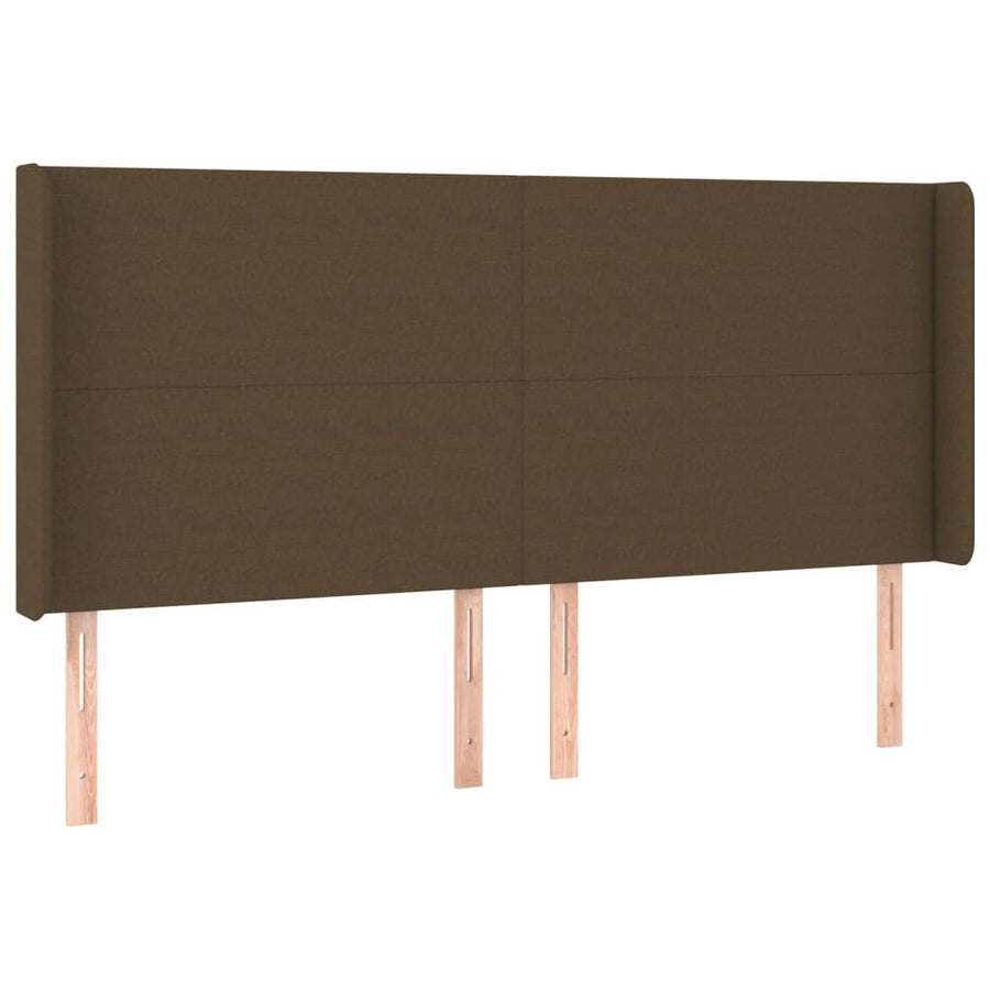 Boxspring Met Matras En Led Stof 180 x 200 cm Donkerbruin