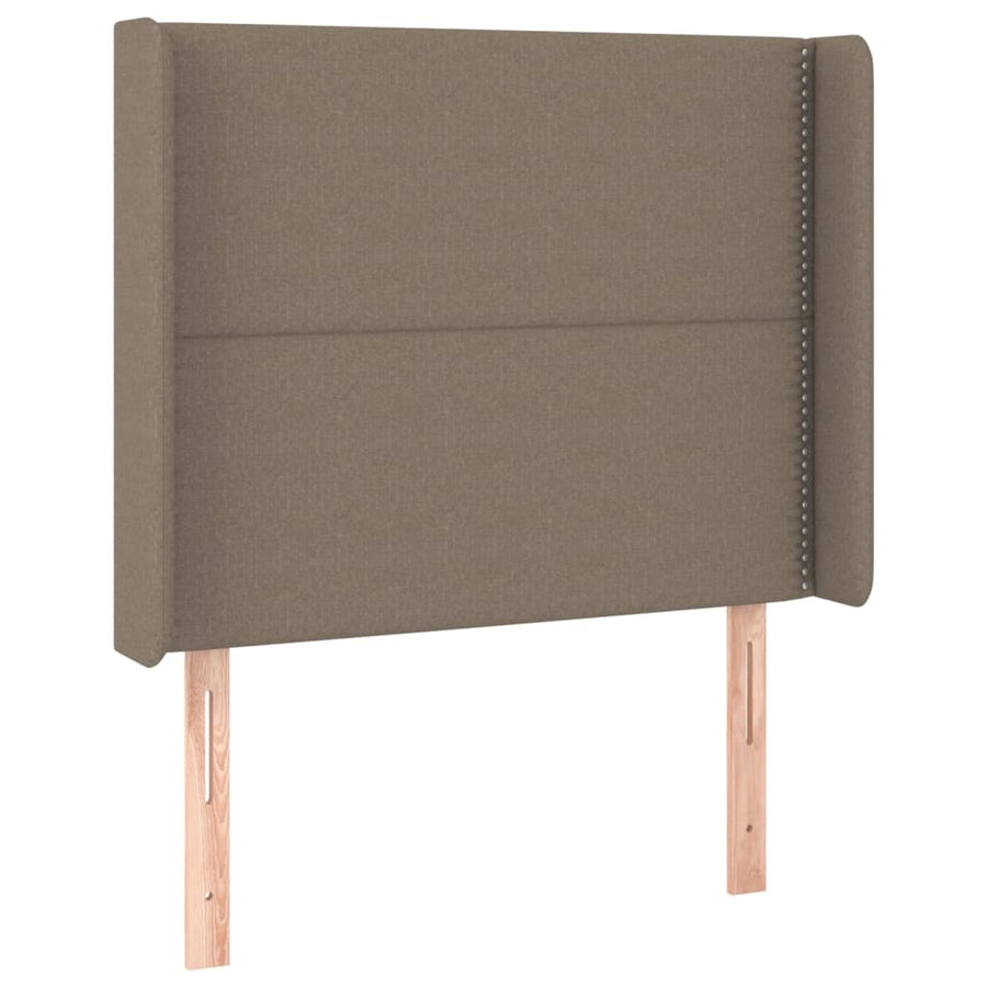 Boxspring Met Matras En Led Stof 80X200 Cm Donkerbruin 90 x 200 cm Effen met spijkers