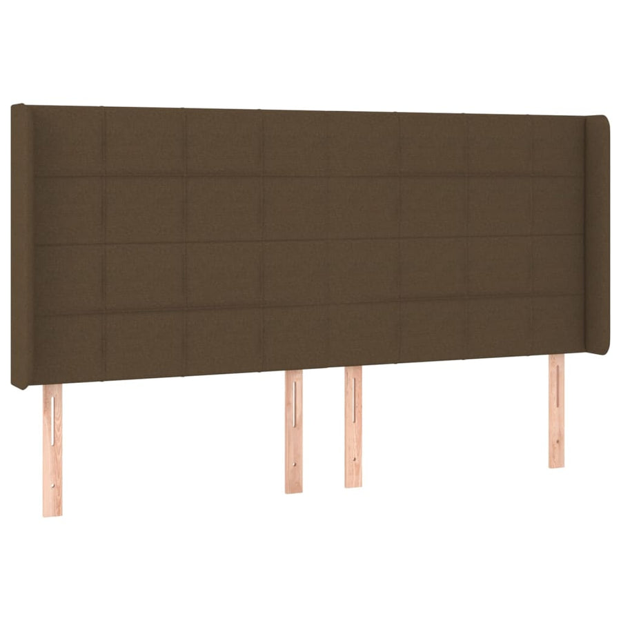 Boxspring Met Matras En Led Stof 180 x 200 cm Donkerbruin