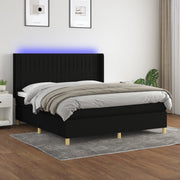 Boxspring met matras 160x200 cm zwart