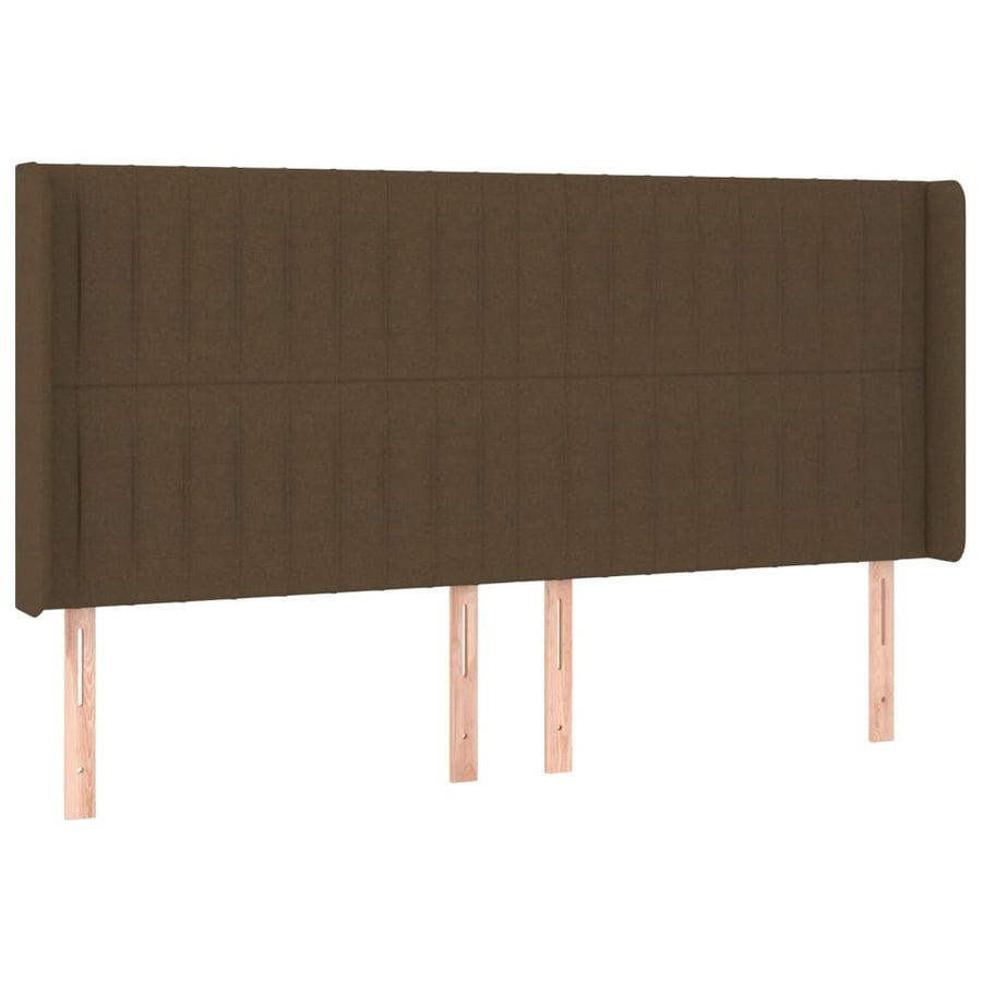 Boxspring Met Matras En Led Stof 180 x 200 cm Donkerbruin