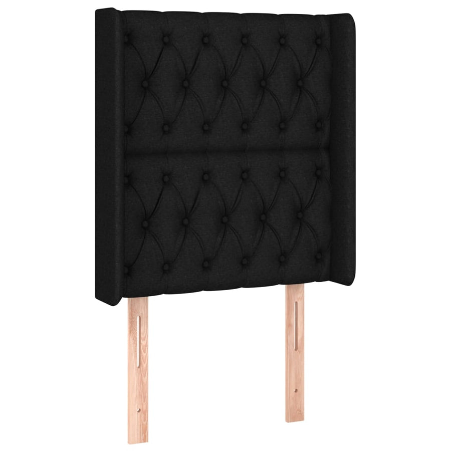 Boxspring Met Matras En Led Stof Zwart 80 x 200 cm Getuft ontwerp