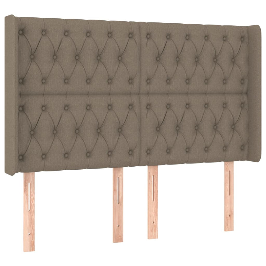 Boxspring Met Matras En Led Stof Taupe 140 x 200 cm Getuft ontwerp