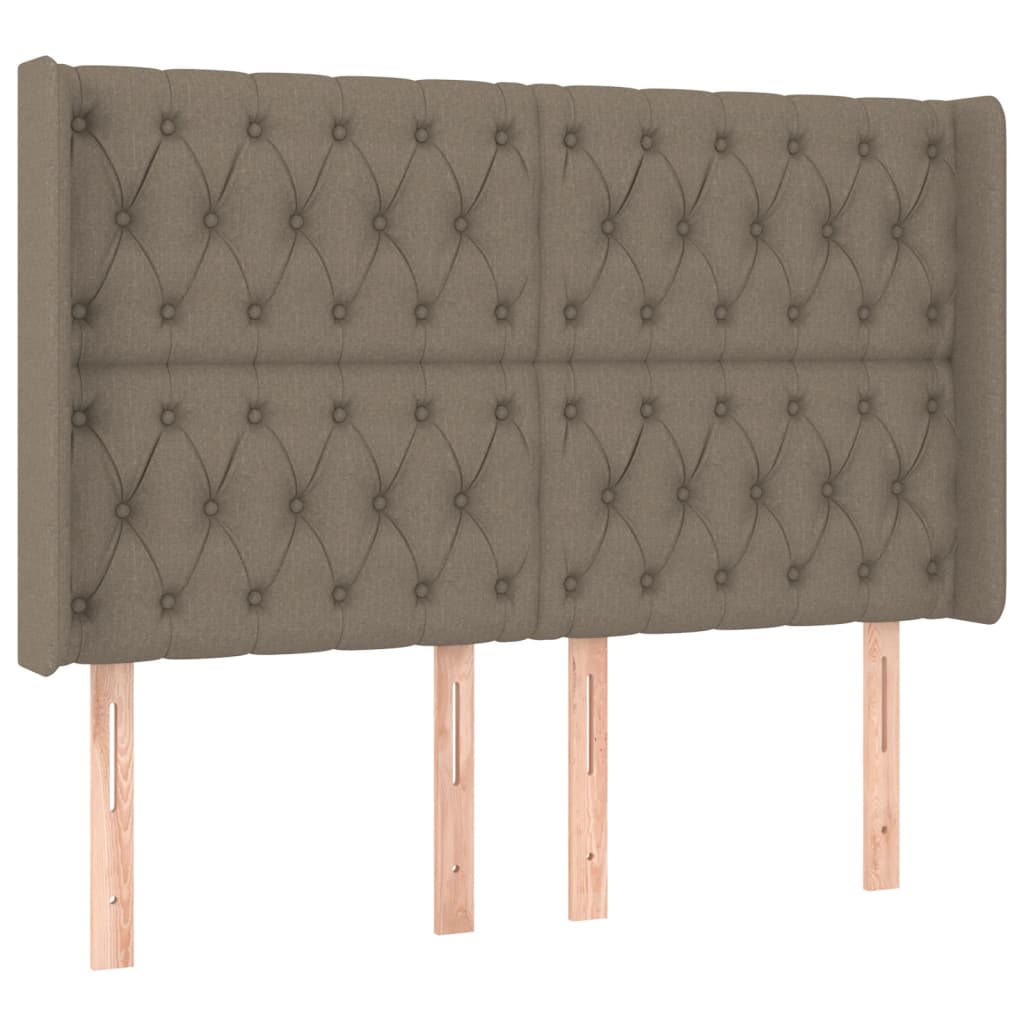 Boxspring Met Matras En Led Stof Taupe 160 x 200 cm Getuft ontwerp