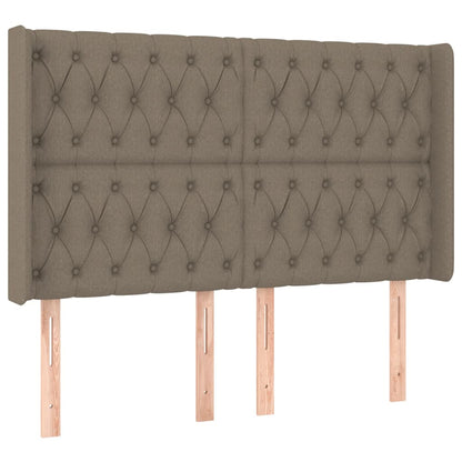 Boxspring Met Matras En Led Stof Taupe 160 x 200 cm Getuft ontwerp