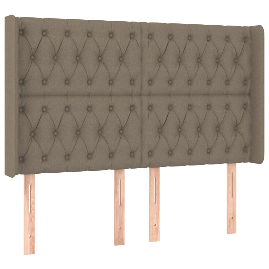 Boxspring Met Matras En Led Stof Taupe 160 x 200 cm Getuft ontwerp