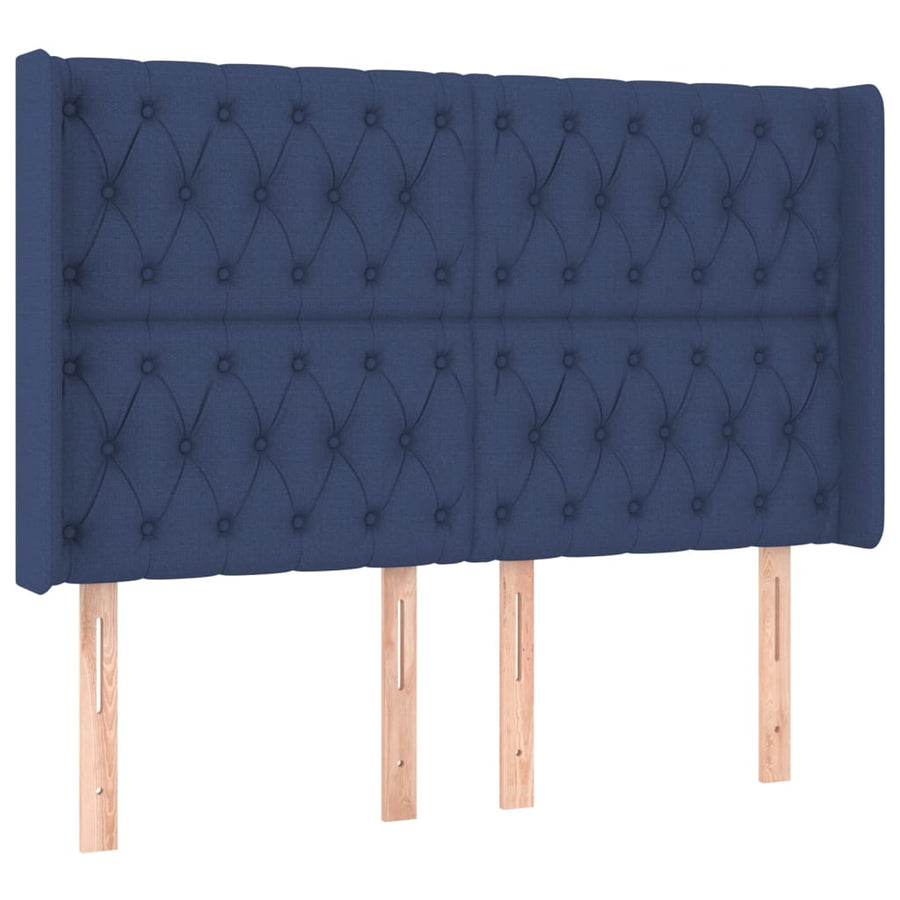 Boxspring Met Matras En Led Stof Blauw 160 x 200 cm Getuft ontwerp