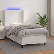 Boxspring met matras 90x190 cm wit