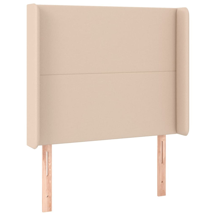 Boxspring Met Matras En Led Kunstleer Kleur 100X200Cm Cappuccino 100 x 200 cm Effen ontwerp