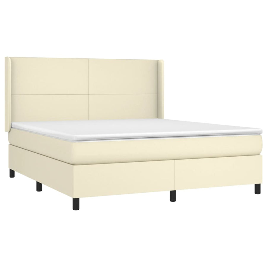 Boxspring Met Matras En Led Kunstleer Kleurig 180 x 200 cm