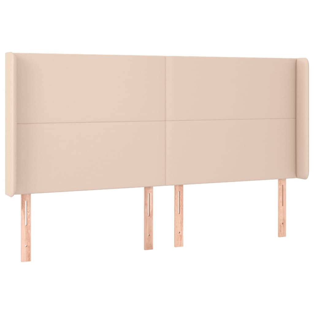 Boxspring met matras en LED kunstleer cappuccinokleur 180x200cm