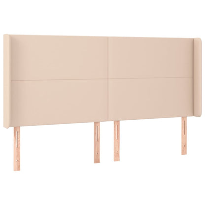 Boxspring met matras en LED kunstleer cappuccinokleur 180x200cm