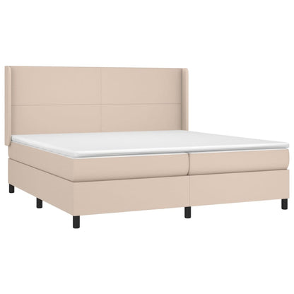Boxspring Met Matras En Led Kunstleer Kleur 200X200Cm 200 x 200 cm