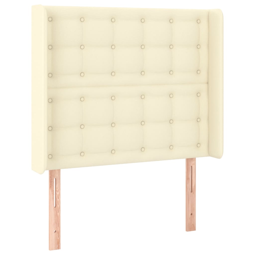 Boxspring Met Matras En Led Kunstleer Kleurig 100 x 200 cm Crème