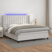 Boxspring met matras 180x200 cm wit