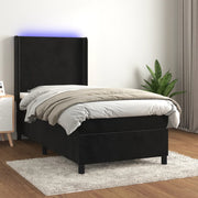 Boxspring met matras en LED 80x200 cm zwart
