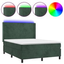 Boxspring Met Matras En Led Fluweel 140 x 190 cm