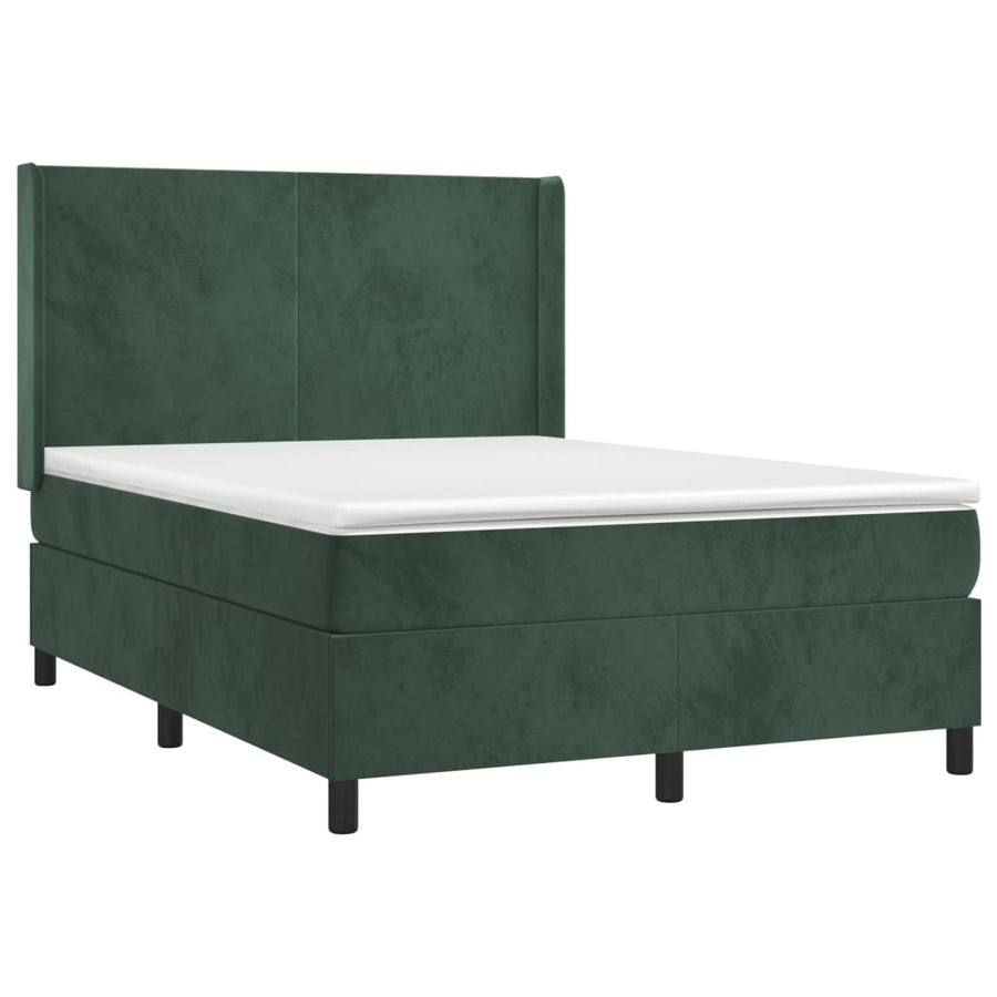 Boxspring Met Matras En Led Fluweel 140 x 190 cm