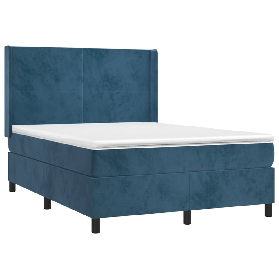 Boxspring Met Matras En Led Fluweel 140 x 190 cm