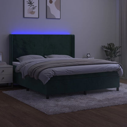 Boxspring Met Matras En Led Fluweel 160 x 200 cm