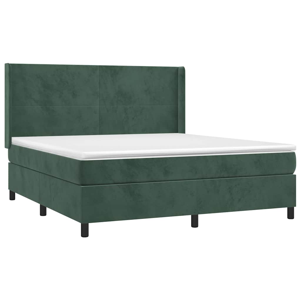 Boxspring Met Matras En Led Fluweel 180 x 200 cm