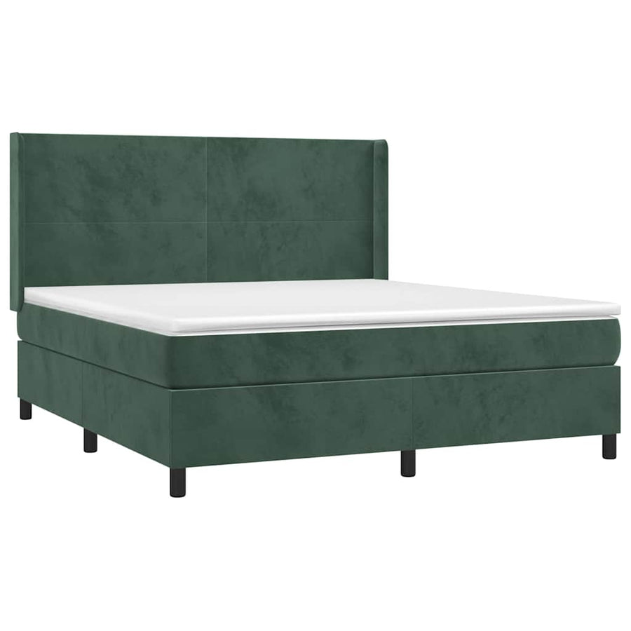 Boxspring Met Matras En Led Fluweel 180 x 200 cm