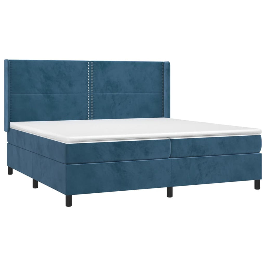 Boxspring Met Matras En Led Fluweel 200 x 200 cm